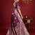 Sutriti rich wine purple woven soft silk saree - party wear