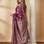Sutriti magenta wine soft silk saree with silver zari details