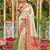 Sutriti elegant cream & red art silk kanjivaram style saree with rich zari border & paisley pallu