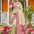 Sutriti elegant cream & magenta art silk kanjivaram style saree with rich zari border & paisley pallu