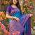 Sutriti blue pochampalli silk saree for women | wedding & festive wear saree