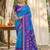 Sutriti blue pochampalli silk saree | elegant traditional wedding & festive wear saree