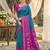 Sutriti teal blue pochampalli silk saree | elegant traditional wedding & festive wear saree