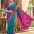 Sutriti teal blue pochampalli silk saree | elegant traditional wedding & festive wear saree