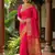 Sutriti hot rani pink bridal style soft lichi silk saree | heavy zari woven border & pallu for wedding guests