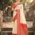 Sutriti graceful cream banarasi silk saree with golden zari woven border & floral jaal     wedding & festive wear