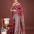 Sutriti deep burgundy maroon soft silk saree for wedding wear