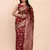 Sutriti deep burgundy maroon soft silk saree for wedding wear