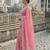 Pink color embroidery work gold crush silk saree 
