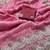 Pink color embroidery work gold crush silk saree 