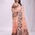 Sutriti peach floral printed saree for women | soft lightweight day-to-night saree