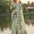 Sutriti mint green floral printed saree for women | soft lightweight day-to-night saree