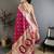 Magenta soft banarasi silk zari weaving saree with matching blouse piece