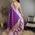 Purple soft banarasi silk zari weaving saree with matching blouse piece