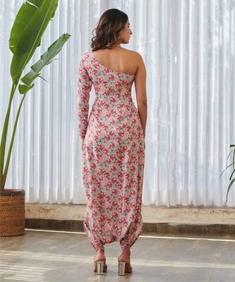 Grey printed rayon jumpsuit 2