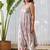 Pale grey printed rayon palazzo jumpsuit