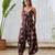 Raisin brown printed rayon jumpsuit