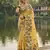 Sutriti yellow floral printed saree for women | soft lightweight day-to-night saree