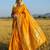 Sutriti haldi special mustard yellow soft silk saree with traditional zari border