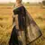 Sutriti designer midnight black & gold woven art silk saree | modern festive wear