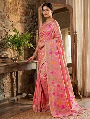 multicolor leaf printed saree for women  2