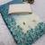 blue color embroidery work  Crunchy silk saree