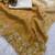 yellow color embroidery work  Crunchy silk saree