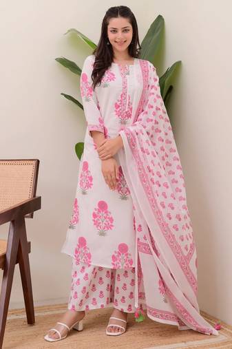 Pink elegant rayon kurti set with digital print muslin dupatta & rayon bottom – ready-to-wear ethnic wear