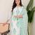 Green  rayon kurti set with digital print muslin dupatta & rayon bottom     ready-to-wear ethnic wear