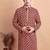 Maroon chikankari cotton embroidery men kurta
