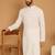 White chikankari cotton embroidery men kurta