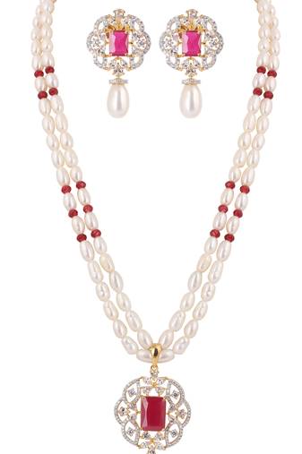 Natural fresh water pearls set from hyderabad