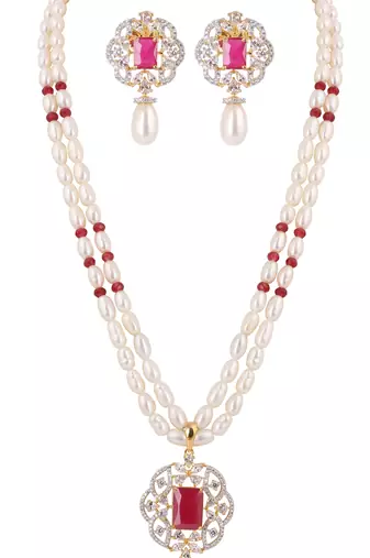Natural fresh water pearls set from hyderabad