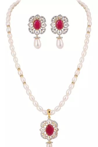 Natural fresh water pearls set from hyderabad