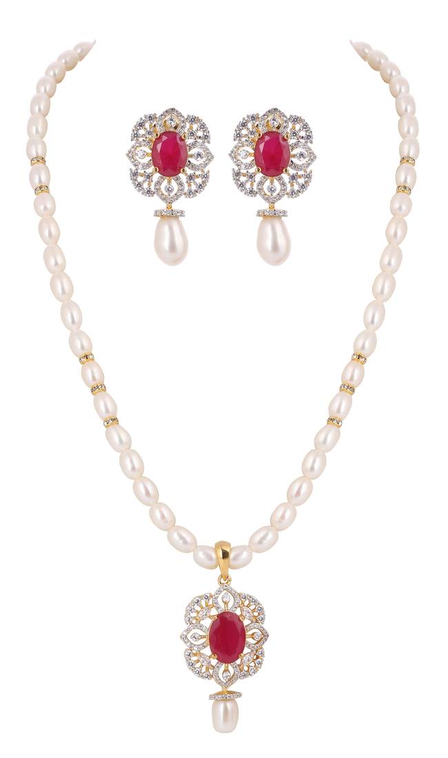 Natural fresh water pearls set from hyderabad