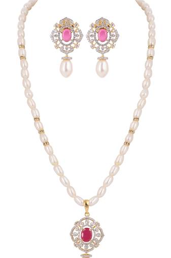 Natural fresh water pearls set from hyderabad