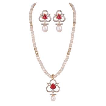 Natural fresh water pearls set from hyderabad 1