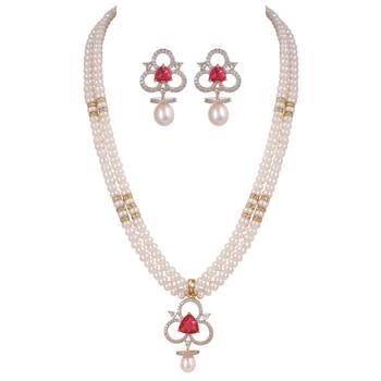 Natural fresh water pearls set from hyderabad 1