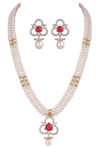 Natural fresh water pearls set from hyderabad