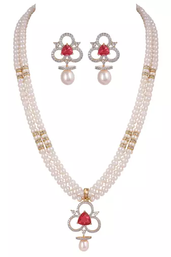 Natural fresh water pearls set from hyderabad