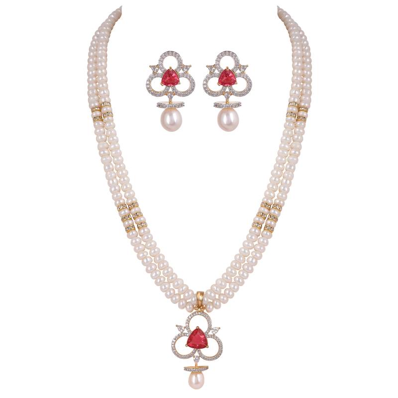 Natural fresh water pearls set from hyderabad