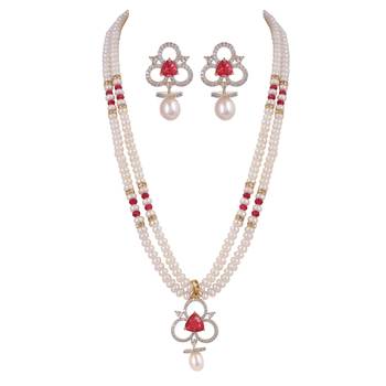 Natural fresh water pearls set from hyderabad 2