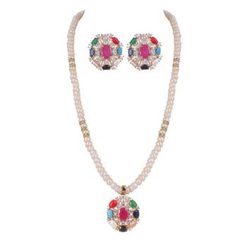 Natural fresh water pearls set from hyderabad 1