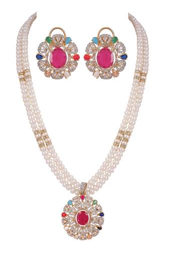 Natural fresh water pearls set from hyderabad