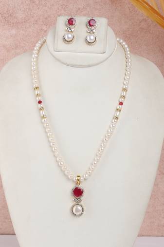 Natural fresh water pearls set from hyderabad