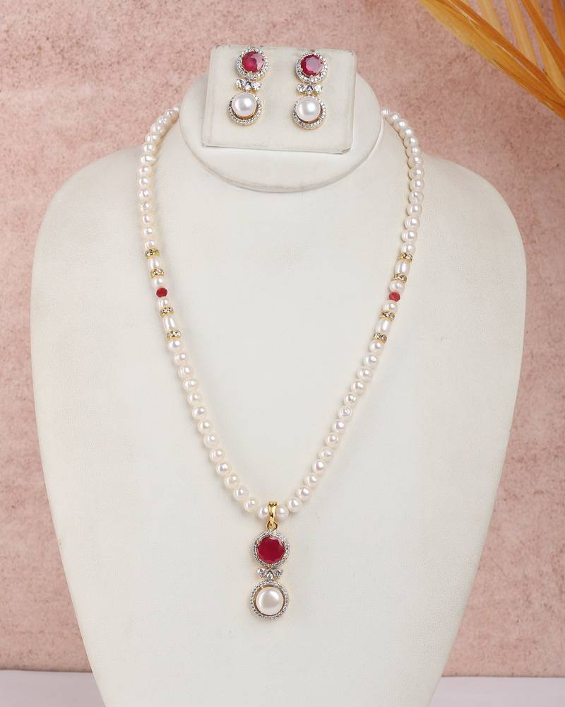 Natural fresh water pearls set from hyderabad