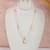 classic pearl necklace set with crystal halo pendant