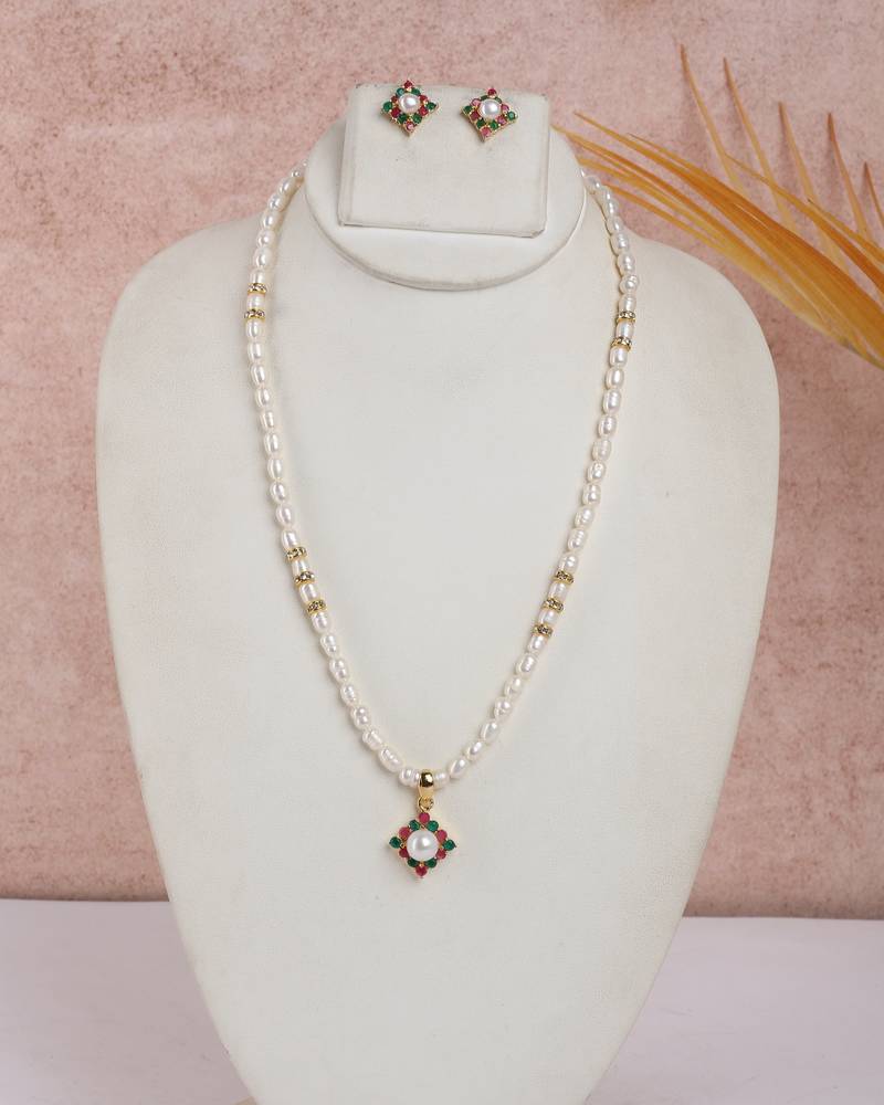 Natural fresh water pearls set from hyderabad