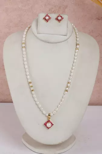 Natural fresh water pearls set from hyderabad