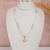 minimal pearl necklace set with classic pearl pendant design